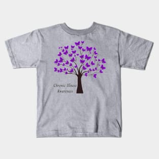 Chronic illness awareness Butterfly tree Kids T-Shirt